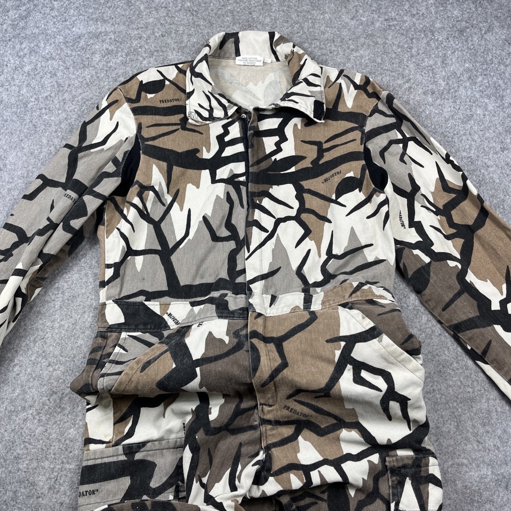 Vintage 90s Predator Hunting Camo Coveralls Mens M‎ Bark Winter Baggy USA